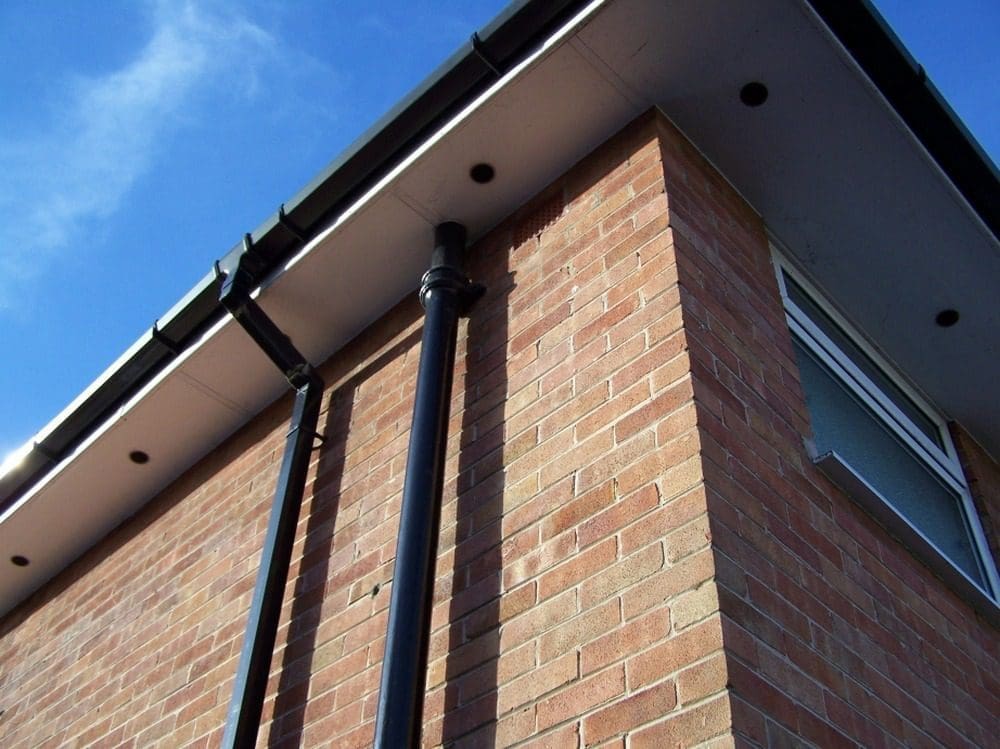 Traditional Cast iron Soil Pipe installed on house Traditional Cast iron Soil Pipe installed on house